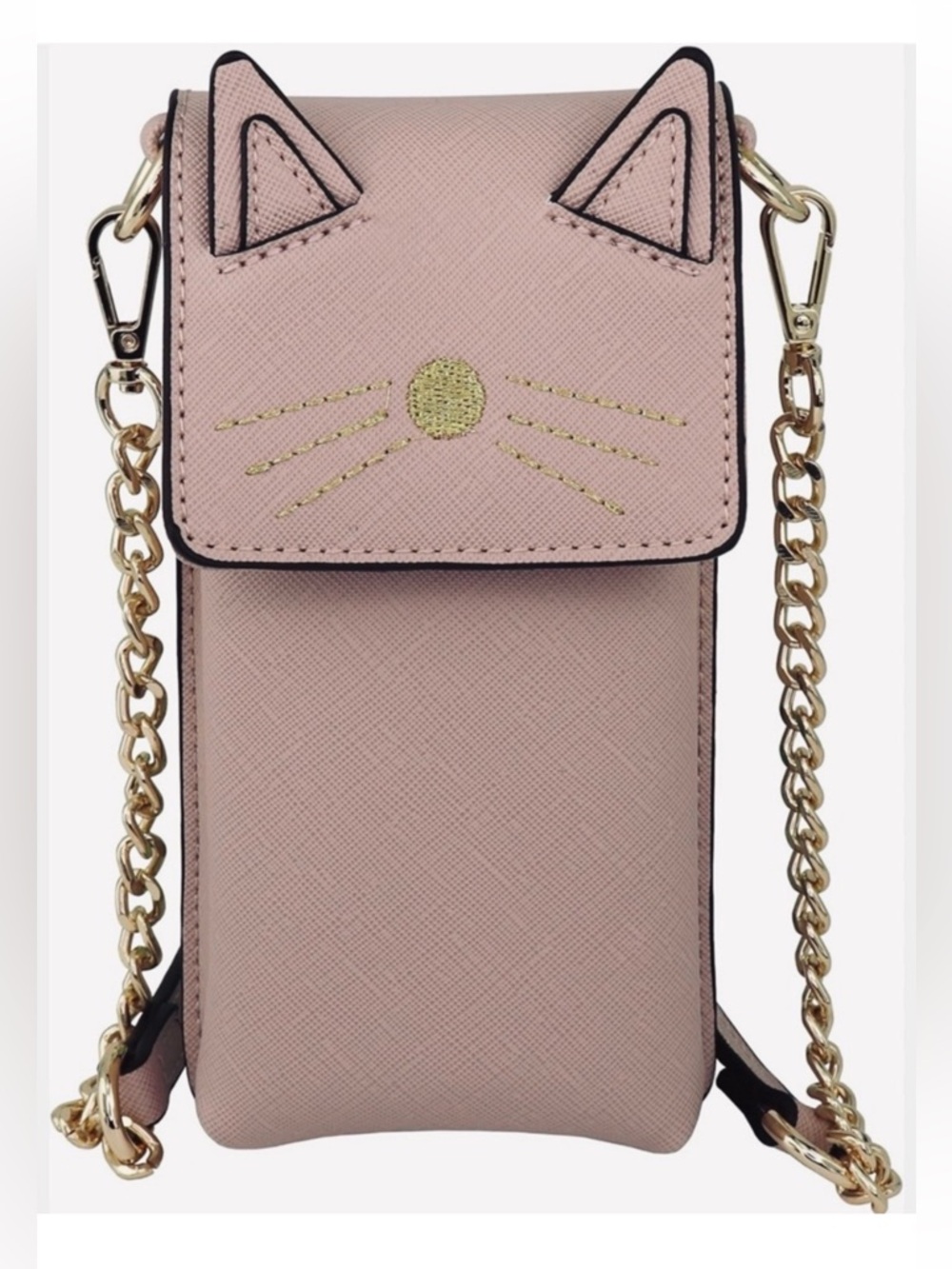 B Brentano Cat Crossbody Cellphone Bag in Blush
